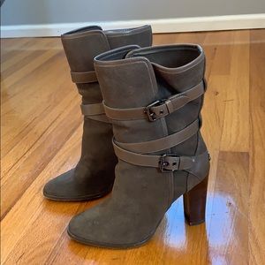 Military green coach boots